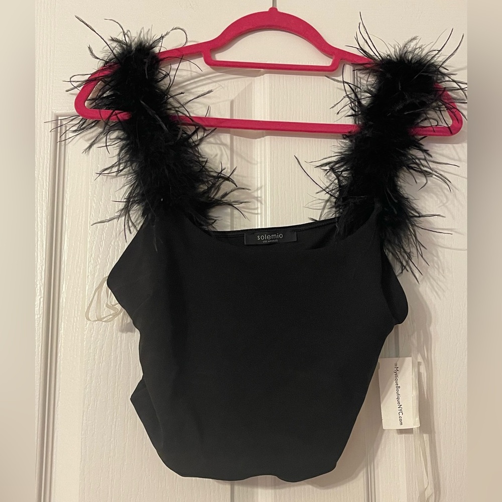 Feather Crop Top